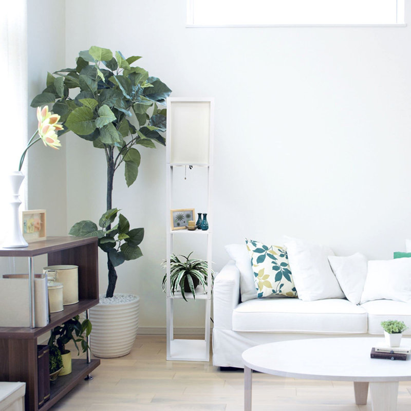 Lampe sur pied 63 po Raffles, Blanc