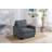 Francesca 35"W Dark Gray Woven Convertible Armchair-927657929