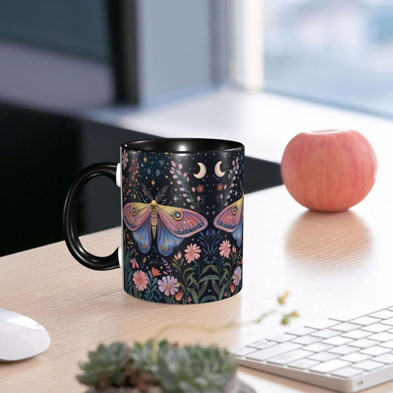 Moth Coffee Mug 11oz Ceramic Tea Cup