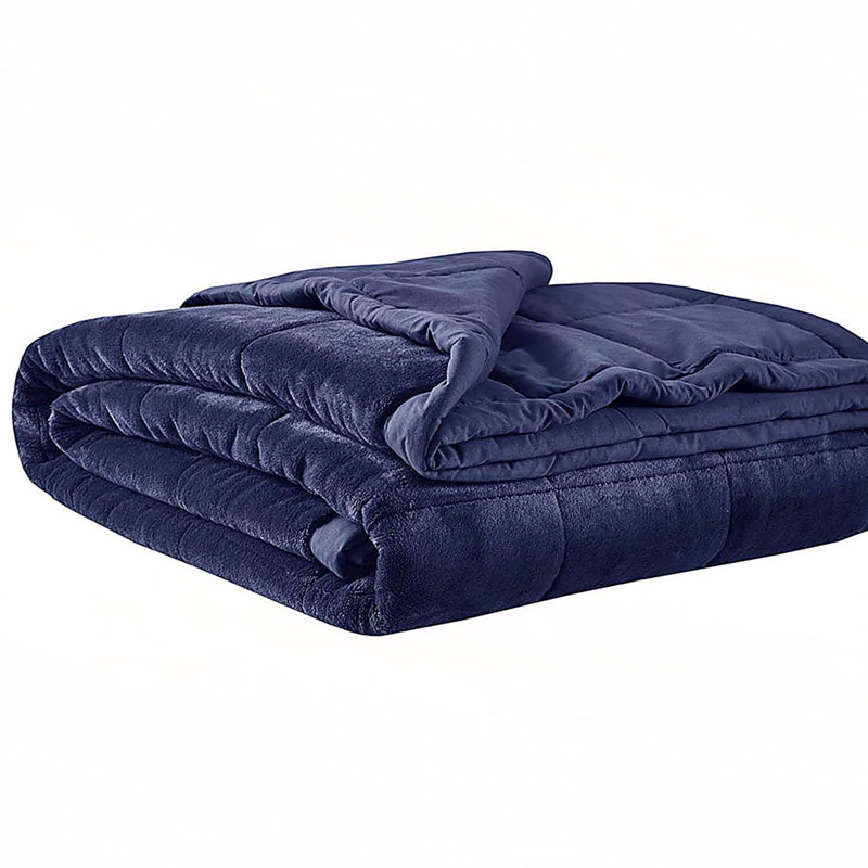 Couverture réversible en duvet HeiQ Smart, Lit double, Marine