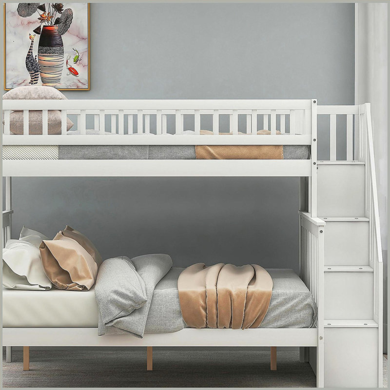 Single bed bunk with storage space