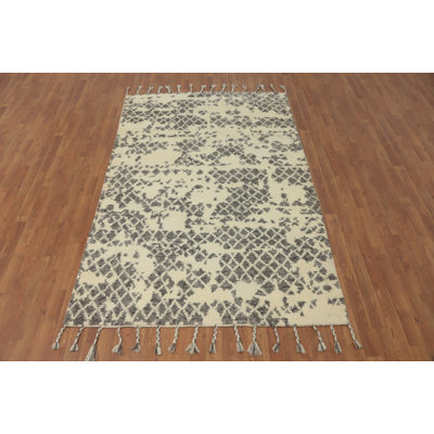 Tapis de salon marocain fait à la main 5 x 8 po