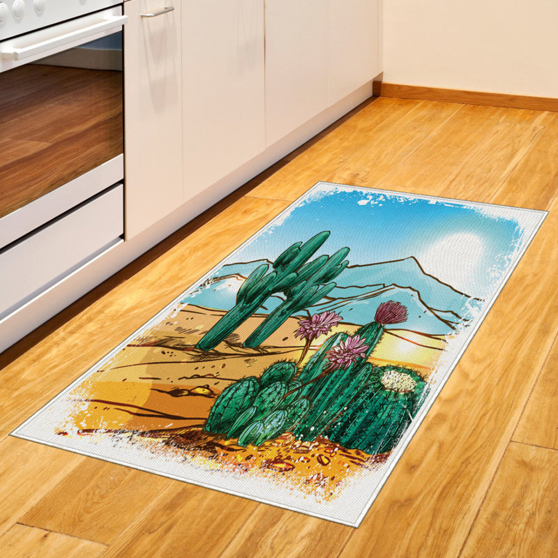 Tapis décoratif Cactus, Rectangle 2 pi 7 po x 5 pi