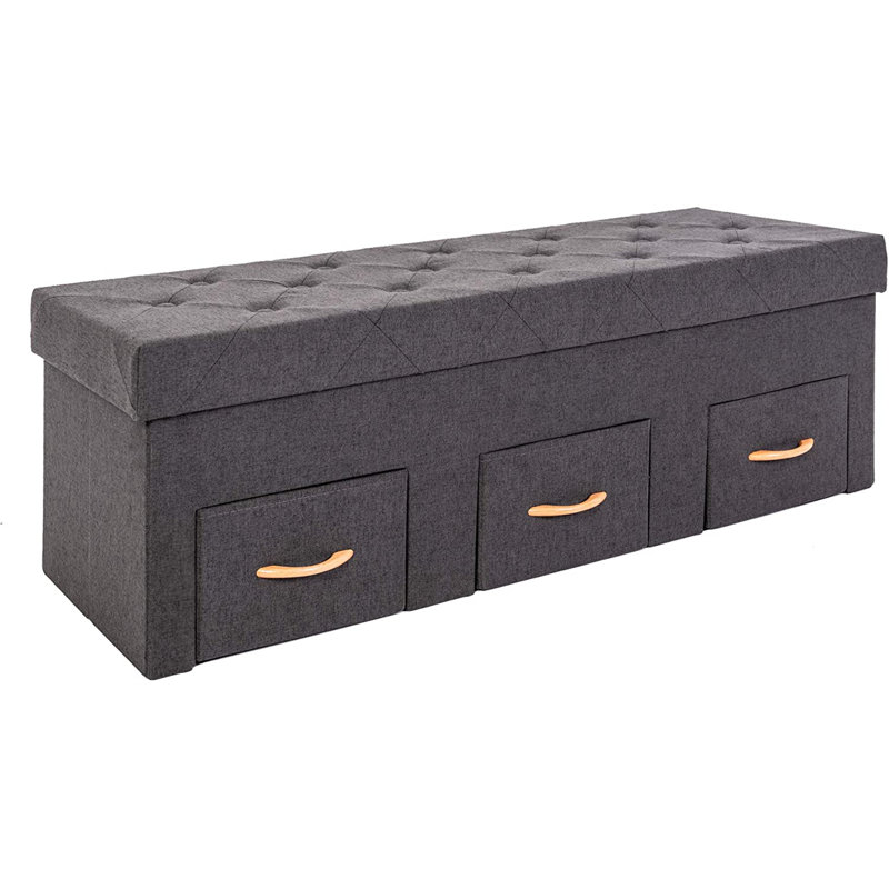 Banc de rangement en osier Aquene