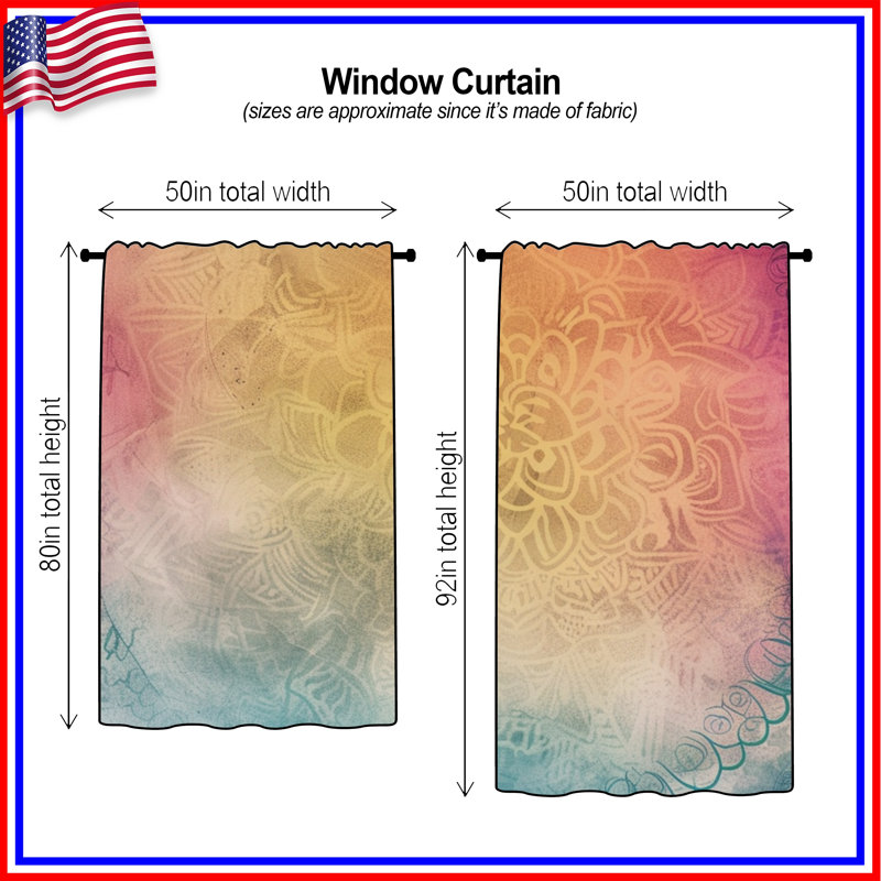 Rideaux Mandala, Blockout, 50" x 92" - 1 Panel