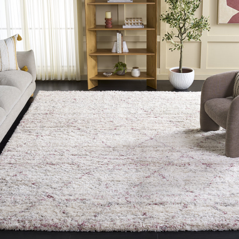 Tapis à motif géométrique Shaylen Shag 800 Performance, Rectangulaire 8 pi x 10 pi