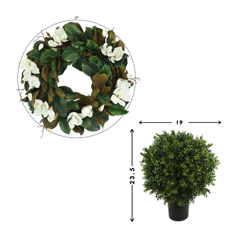 Rustic Hydrangea Fall  with UV Rated Outdoor Boxwood Drop-Ins
