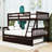 Twin Over Full Wood Bunk Bed With Twin Trundle, Built-In Ladder And Guardrail-814706794