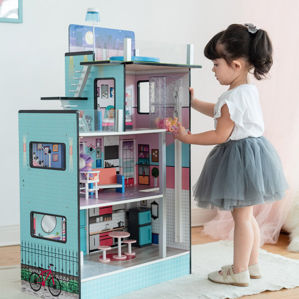 Teamson Kids Dreamland Olivia's Little World Barcelona Wooden Dollhouse for 3.5" Dolls & Reviews ...