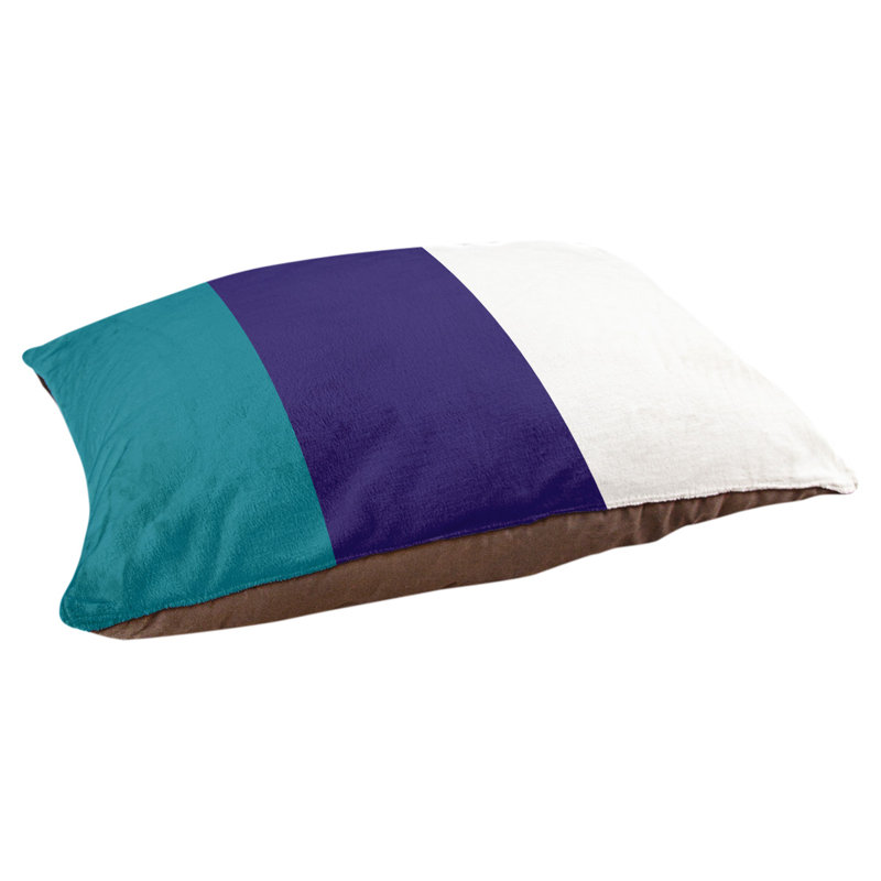 Coussin d'extérieur pour chien Florida Tribe, Large (40" W x 30" D x 14" H), Teal/Dark Purple/White