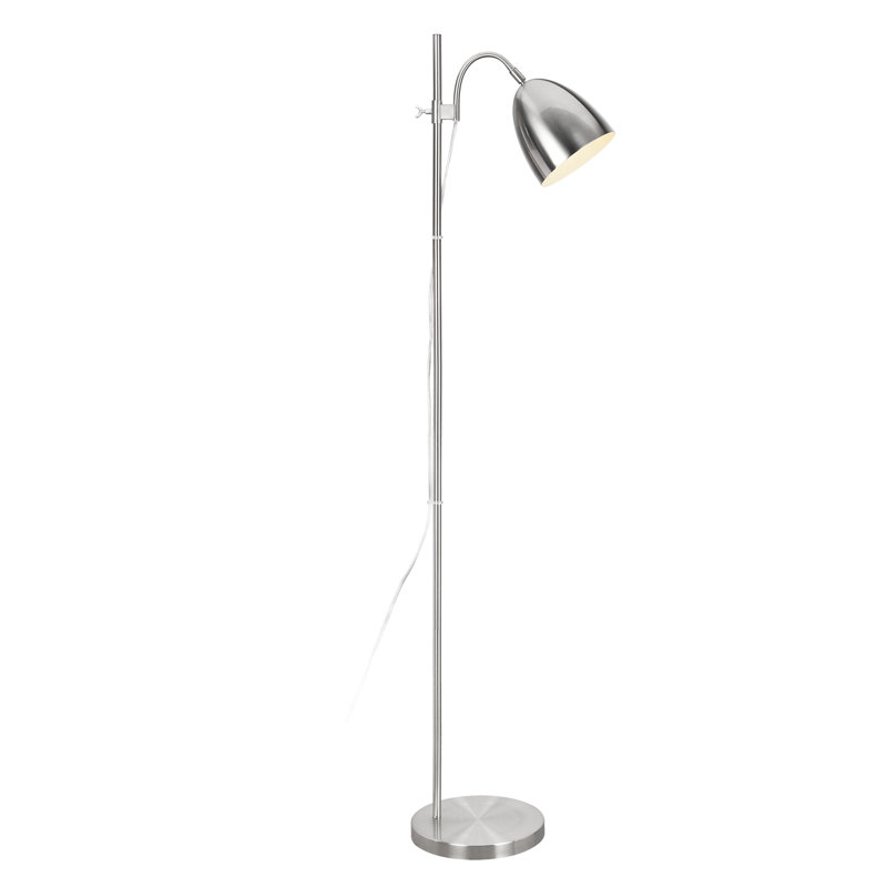 #42002-01-1,Floor Lamp Shade,61-7/8"H,E26 Socket,Bulb Not Included, Polished, Satin Nickel