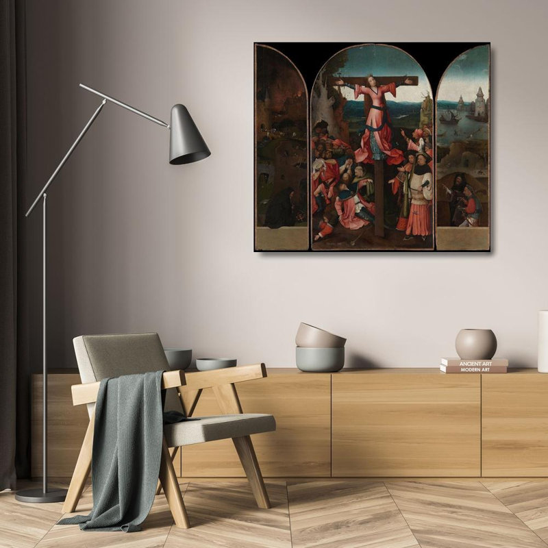 Art Astoria Grand Bosch, Hieronyme, toile tendue sous le titre: Triptyque du crucifié martyr 56639, H 20 po x l 22 po