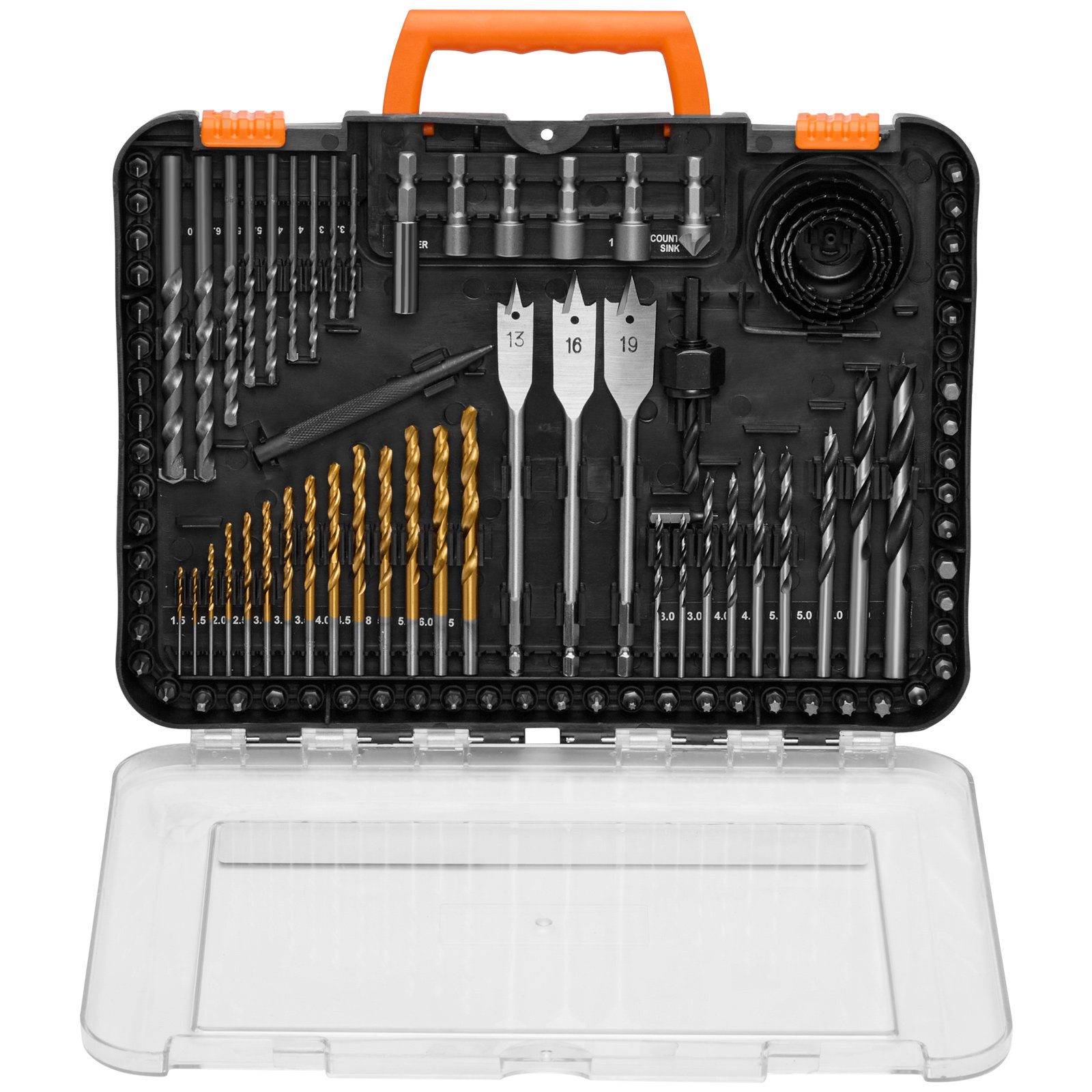 WFX Utility™ Drill Bit Set 100PCS Screwdriver Bit Set with Carrying ...