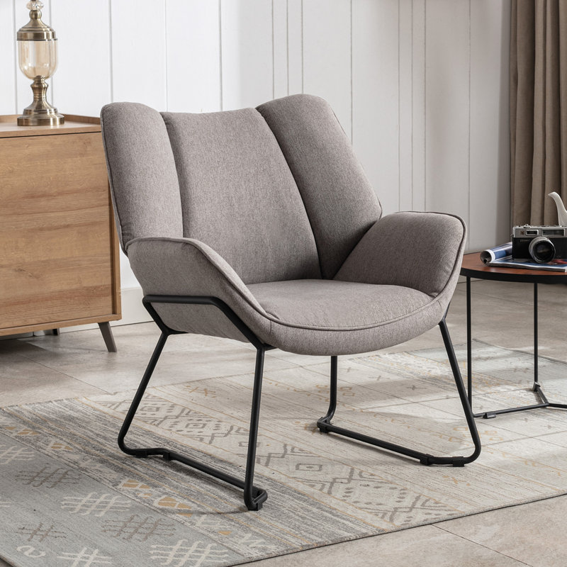 Sacoyia Upholstered Armchair, in Grey