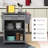 Mobile Kitchen Storage Trolley, Stainless Steel Countertop - Gray With Drawer, Towel & Spice Island Utility Cart Countertop, Rack, Rack In Grey
