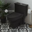 Toilette allongée une pièce à double chasse Voltaire 1,1 / 1,6 gallon noir mat-82677395-44636279