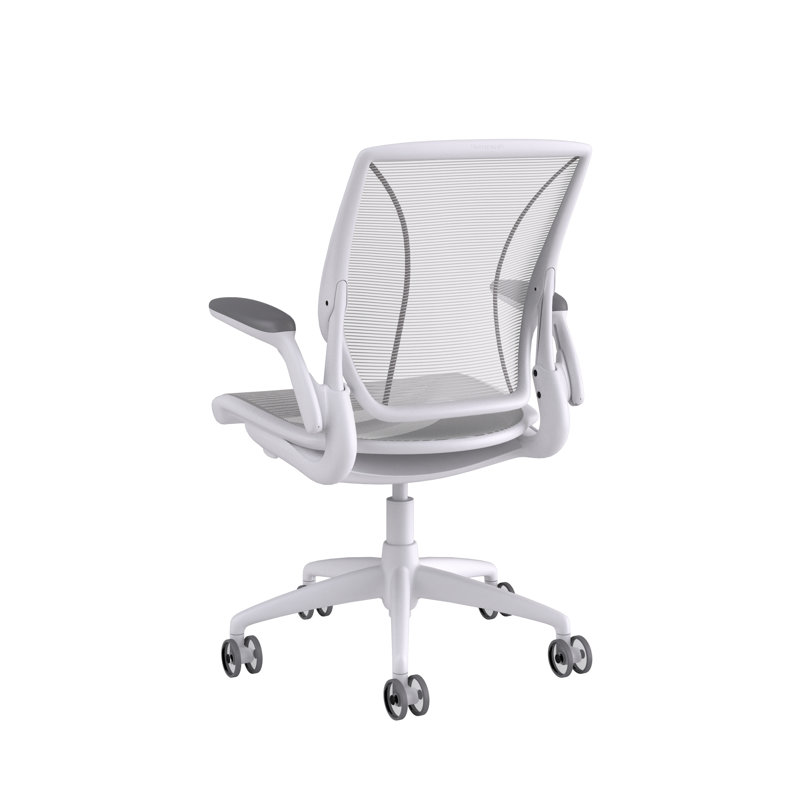 World Mesh Task Chair, White, White, Adjustable