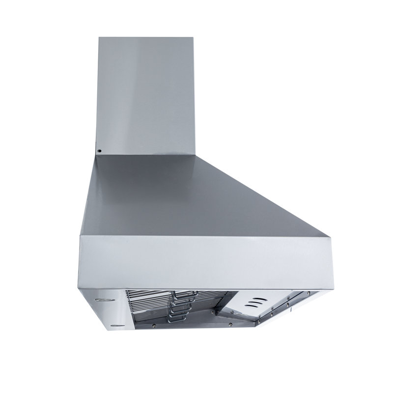 Hotte murale PROLINE de 48 pouces, CFM 1200, acier inoxydable, lumières halogènes à intensité variable, moteur de soufflage ULTRA-QUIET, 4 vitesses, garantie de 3 ans, PLJW 104,36, hotte de cuisine