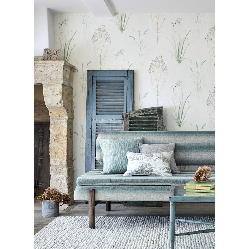 Farne Grasses 10.05m x 68.6cm Matte Wallpaper Roll, Dark Neutral