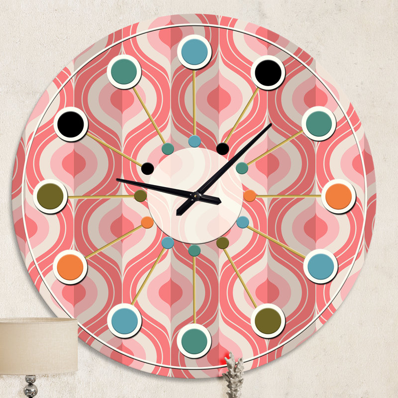 Horloge murale rétro Mid-Century, Moyen