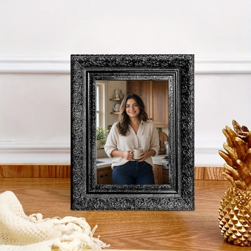 Cadre photo mural noir 1PC 8 "x 10" avec profil décoratif