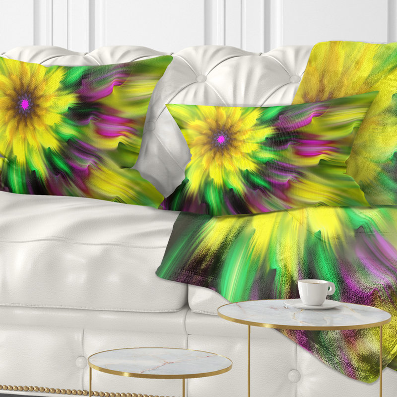 Coussin lombaire floral de fleurs exotiques