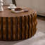 Table basse ronde ronde à nervures Mid-Century-129223220