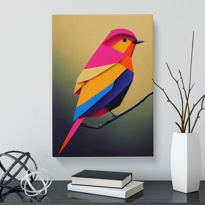 Annemore Robin Bird Painting Hypreprism - Wrapped Canvas Print, 50cm H x 35cm W