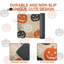 Tapis de cuisine d'Halloween, citrouille Jack-O'-Lantern et toile d'araignée, ensemble de 2 tapis d'intérieur en faux lin avec motifs (lot de 2)