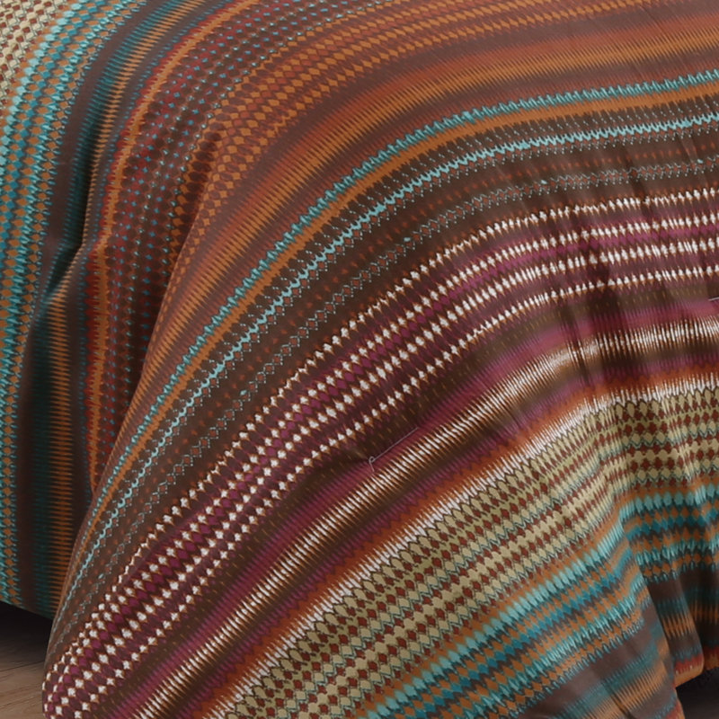 Twin Multicolor Microfiber Reversible Bedspread Set