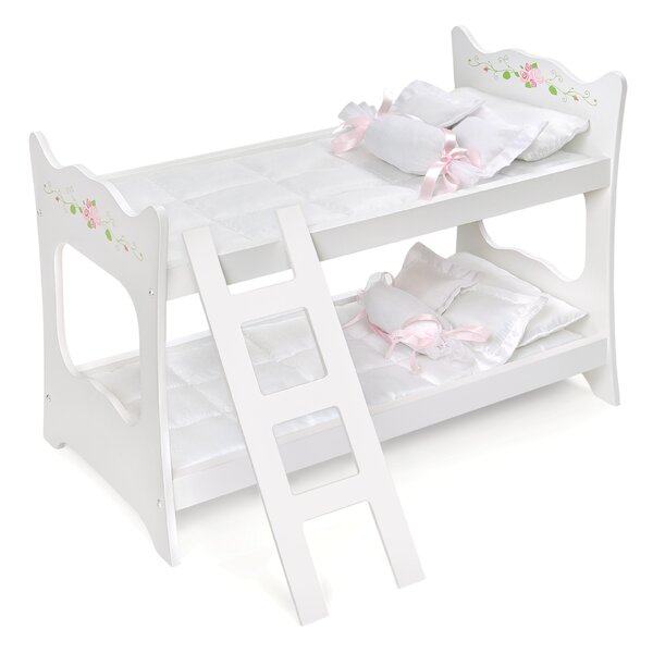 Badger Basket Doll Crib with Bedding, Two Baskets, and Free Personalization  Kit - White Rose & Reviews