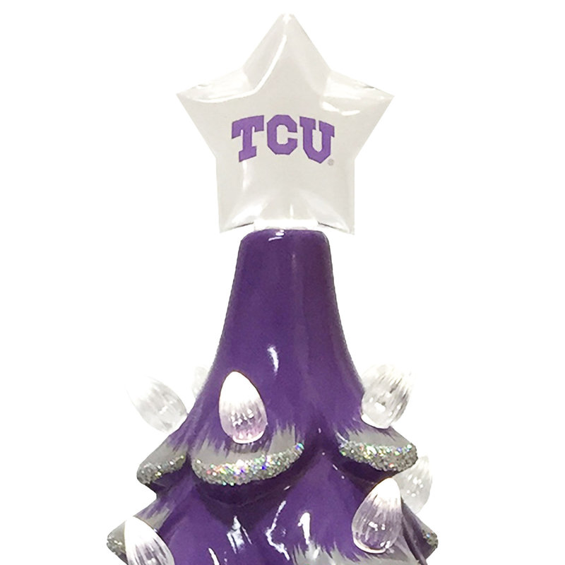 Arbre en céramique NCAA College Spirit, Tcu Horned Frogs