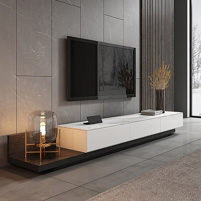 Modern Simple Expandable Rock Slab TV Stand