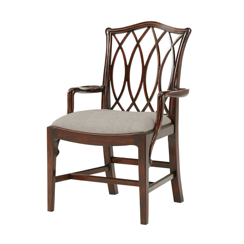 Trellis Upholstered Arm Chair