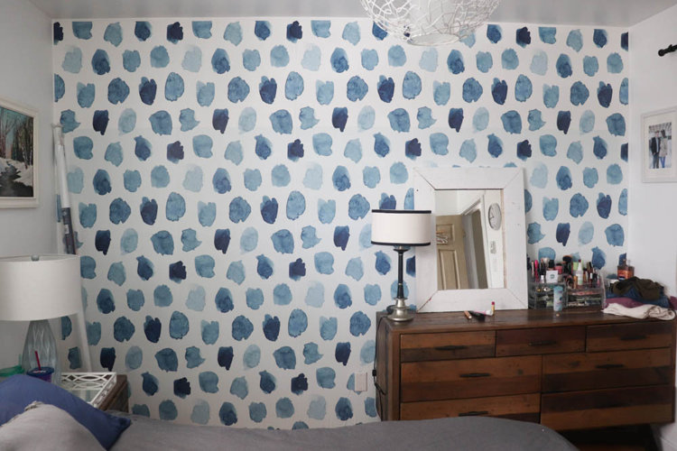 During renovation image with throw blanket