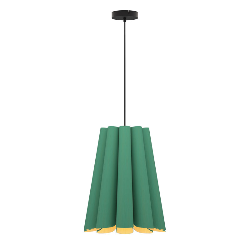 Luminaire suspendu 1 lumière Olivia, Pétrole clair