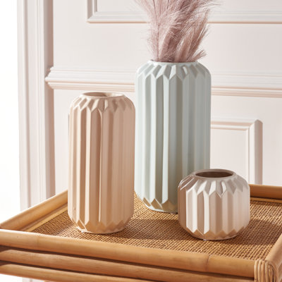 Ensemble de 3 vases de table en céramique Dequavion