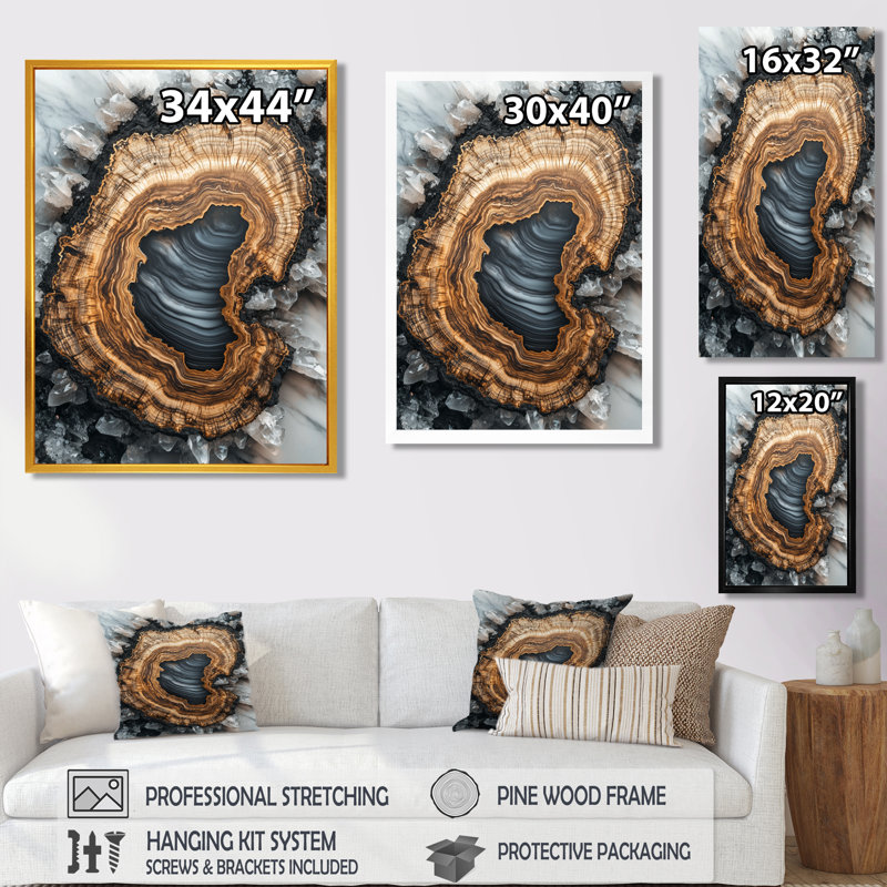 Geronima - paysages, art mural sur toile, Black, 20" H x 12" W, Reproduction encadrée d'une seule photo