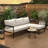Durable Patio Sofa With Iron Frame, Weather-resistant Cushioning, Ideal For Garden And Balcony