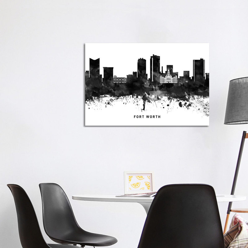 Fort Worth Skyline by WallDecorAddict - Wrapped Canvas Print, 66.04cm H x 101.6cm W x 1.91cm D