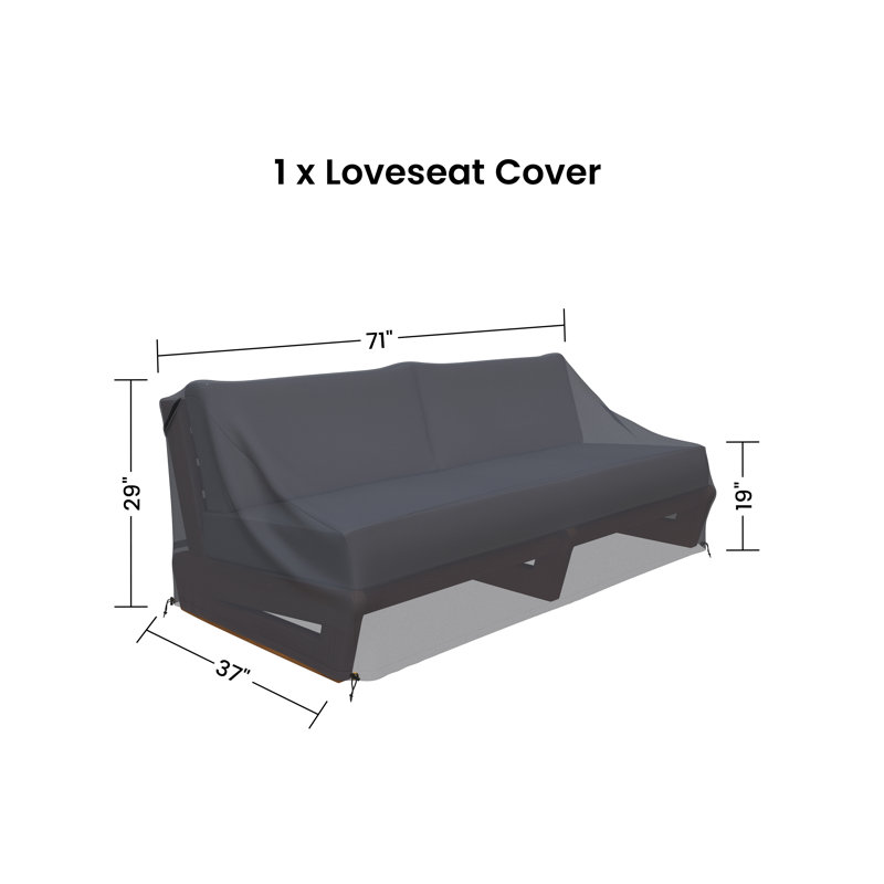 Despina 70.1'' Wide Straight Teak Loveseat Cover