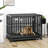45" Heavy Duty Metal Dog Playpen - Anti-Pinch Floor & Slide-Out Tray, Lockable Wheels For Secure Indoor/Outdoor Use