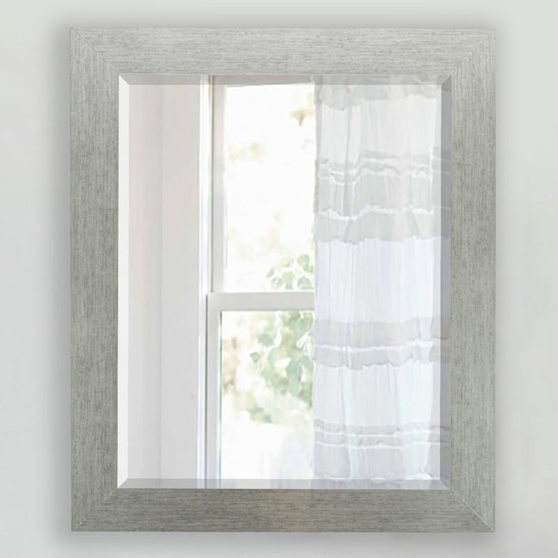 Miroir de meuble-lavabo biseauté moderne et contemporain, H 35,5 po x l 35,5 po