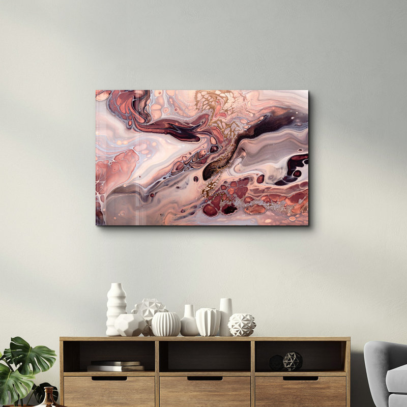 Élégante peinture murale en verre trempé de 13,8 po x 21,7 po | 100% verre trempé, épaisseur: 0,16 pouce | Imprimé UV pour des couleurs éclatantes | Parfait pour la décoration intérieure, le salon et les espaces de bureau