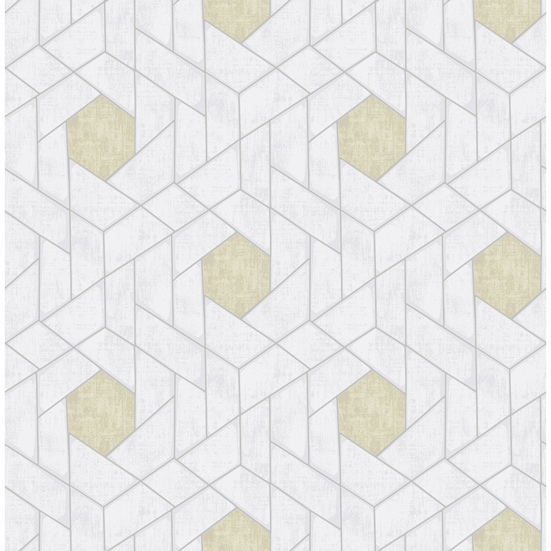 Rouleau de papier peint l 33 pi x p 20,5 po Granada, Argent