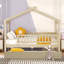 Lit double en bois avec lit gigogne simple-349194901