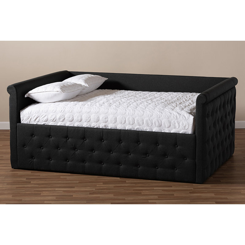 Borges Upholstered Daybed, Dark Gray, Queen
