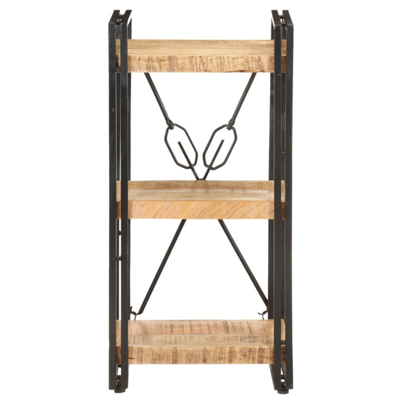 Bookcase Solid Mango Wood, Natural, 31.5" H x 15.75" W x 11.81" D