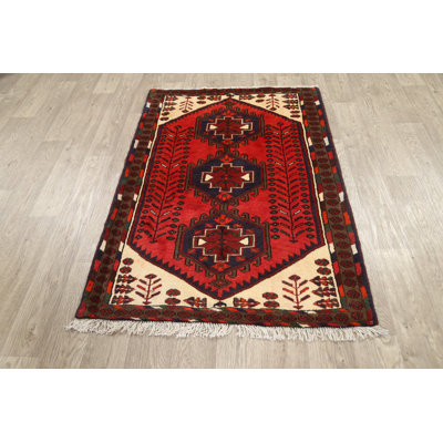 Empson One-of-a-Kind 3'4" X 4'9" Wool Area Rug in Red