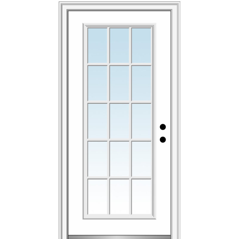 81.75'' Steel Front Entry Doors, Left Hand/Inswing, 81.75" H x 32" W x 4.56" D